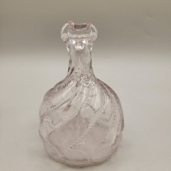 Antique George Duncan Beaded Swirl and Lens Sun Purple Glass Cruet 1880s - Picture 4 of 8